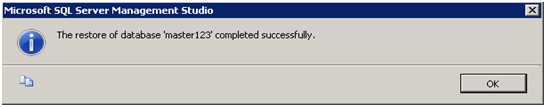restore successful